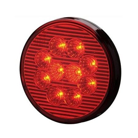 Imagem de Lanterna Traseira Vermelha 10 Leds 24V 125mm - SINALSUL 207024VM