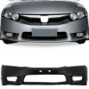 Imagem de Para-choque Dianteiro HONDA CIVIC com Ressalto para Placa Preto Liso - DTS 8060