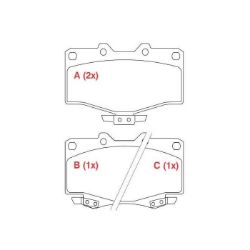 Imagem de Pastilha de Freio Dianteira TOYOTA 4RUNNER /HILUX - WILLTEC PW115