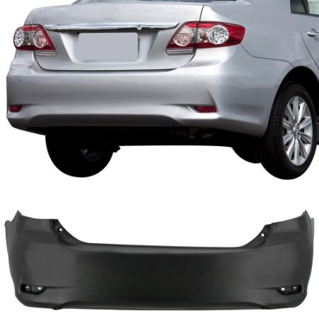 Imagem de Para-choque Traseiro TOYOTA COROLLA Preto Liso - DTS 7014