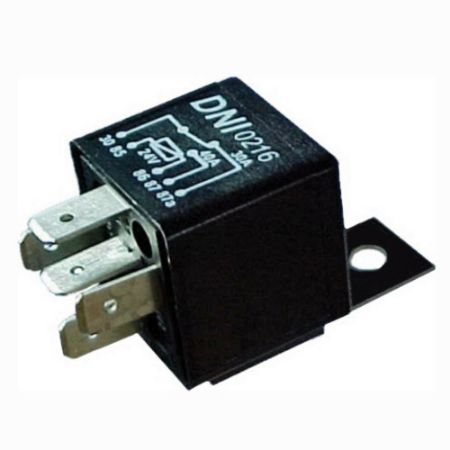 Imagem de Relê Auxiliar Universal 5 Terminais 24V com Suporte - DNI DNI0216