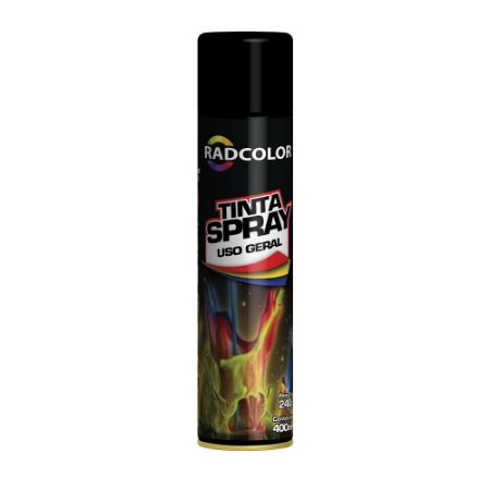 Imagem de Tinta Spray Preto Brilhante 400ml/250g - RADNAQ RC210106