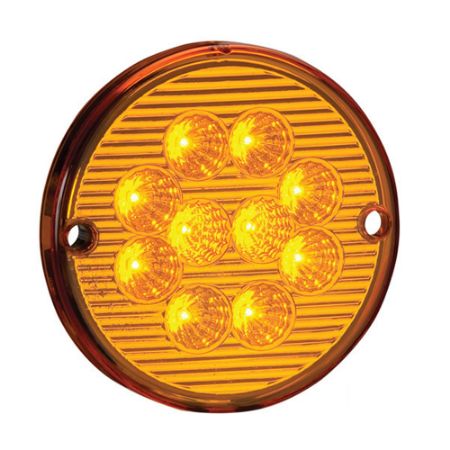 Imagem de Lanterna Traseira Universal 125mm Âmbar 10 Leds 12V - SINALSUL 207112AM