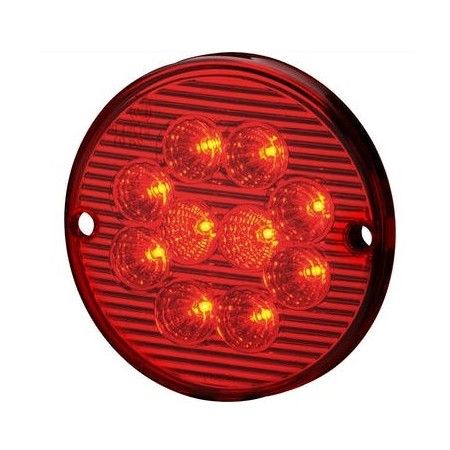 Imagem de Lanterna Traseira Universal Vermelha 10 Leds 12V 125mm - SINALSUL 207112VM