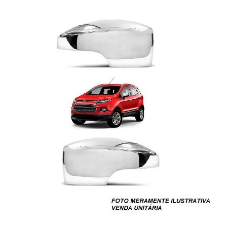 Imagem de Aplique de Retrovisor FORD ECOSPORT Lado Esquerdo Cromado - SHEK PARTS 06073