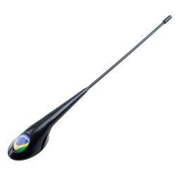 Imagem de Antena Decorativa Universal com Resinado Brasil Preta - SHEK PARTS 01005