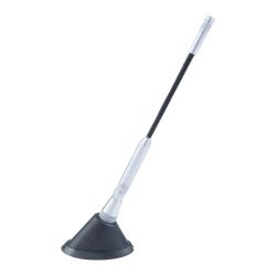 Imagem de Antena Decorativa Universal Tunning em Alumínio Prata/Preta - SHEK PARTS 01037