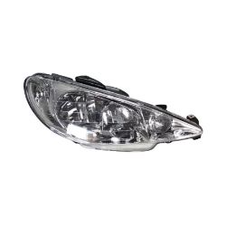 Imagem de Farol Principal PEUGEOT 206/206 SW Lado Direito Birefletor H7/H7 - VIA EXPRESSA PG0020