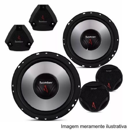 Imagem de Kit com 2 Vias 100W Rms 6 Pol. (Pesado) - BOMBER 107022