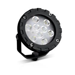 Imagem de Farol Auxiliar Corpo Redondo Alumínio 9 Leds Branco 12/24V - AUTOPOLI AL229