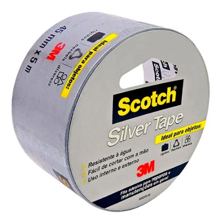 Imagem de Fita Adesiva Silver Tape Prata 5 Metros - 3M HB004557912