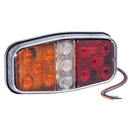 Imagem de Lanterna Traseira Universal Canoinha Carretinha Led 12V Tricolor - SINALSUL 213012