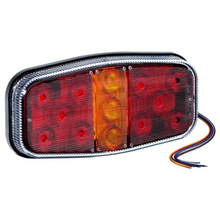 Imagem de Lanterna Traseira Universal Canoinha Carretinha Led 12V Bicolor - SINALSUL 213312