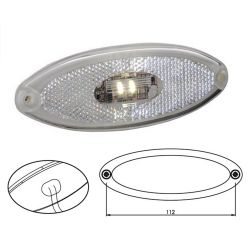 Imagem de Lanterna Lateral Cristal Oval com Led Bivolt - SINALSUL 2041CR