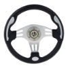 Imagem de Volante de Direção Espotivo Naja Preto Prata Cromado 350mm - AUTOMOTIVE IMPORTS ZN4646017