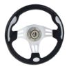 Imagem de Volante de Direção Espotivo Naja Preto Prata Cromado 350mm - AUTOMOTIVE IMPORTS ZN4646017