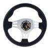 Imagem de Volante de Direção Espotivo Naja Preto Prata Cromado 350mm - AUTOMOTIVE IMPORTS ZN4646017