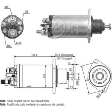 Imagem de Automático de Partida MERCEDES BENZ 1215 C/2423 K Sistema Delco - ZM ZM815