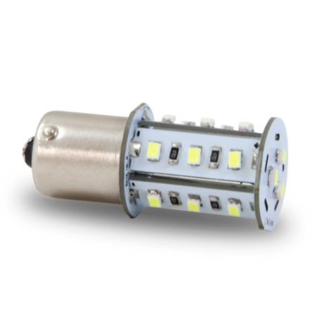 Imagem de Lâmpada Led (Par) Torre BA15S 1 Polo 12V 18 Leds Branco - AUTOPOLI AL655