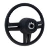 Imagem de Volante de Direção Preto Prata com Cubo 370mm - RD VOLANTES VE1706+CV117