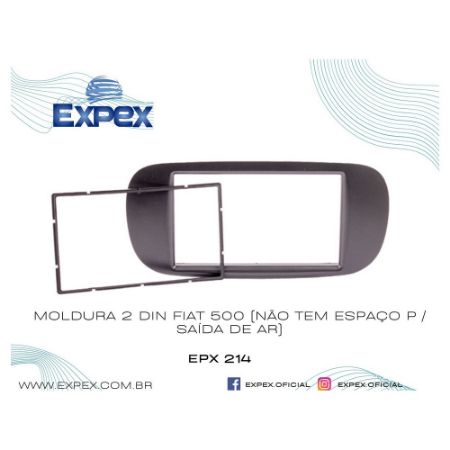 Imagem de Moldura de Som 2 Din Preta - EXPEX EPX214