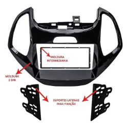 Imagem de Moldura de Som 2 Din Black Piano - AUTOPLAST AP939