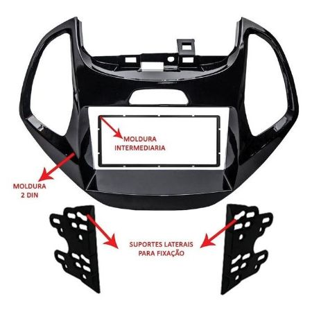 Imagem de Moldura de Som 2 Din Black Piano - AUTOPLAST AP939