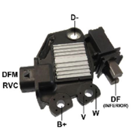 Imagem de Regulador de Voltagem do Alternador Sistema Valeo - GAUSS GA998