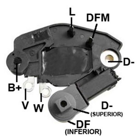 Imagem de Regulador de Voltagem do Alternador Sistema Valeo - GAUSS GA997