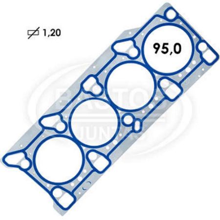 Imagem de Junta do Cabeçote (1.20mm) CHEVROLET - GM S10/TRAILBLAZER Metal - BASTOS JUNTAS 1215166ML2