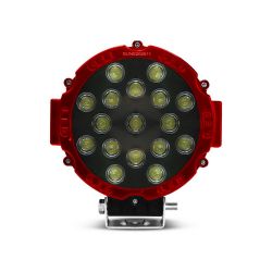 Imagem de Farol Auxiliar Redondo Vermelho 17 Leds 51W - SUNS ACESSORIOS FLU1051