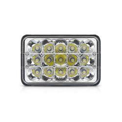 Imagem de Farol Auxiliar Retangular 15 Leds 12/24V 45W - SUNS ACESSORIOS FLU645