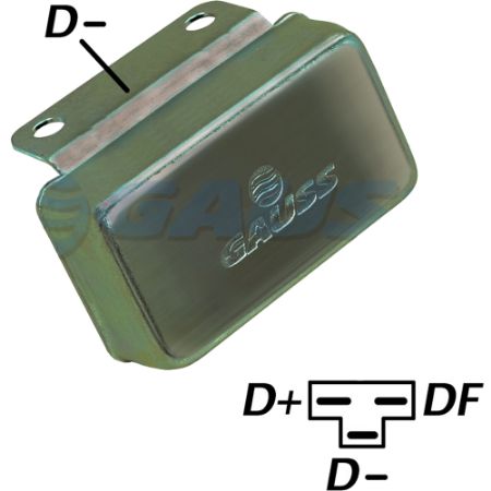 Imagem de Regulador de Voltagem do Alternador 12V - GAUSS GA011