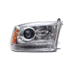 Imagem de Farol Principal DODGE RAM Lado Direito Regulagem Elétrica Cromado com Led - TYC 25806