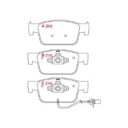 Imagem de Pastilha de Freio Dianteira AUDI A4 /A5 com Sensor - WILLTEC PW1000