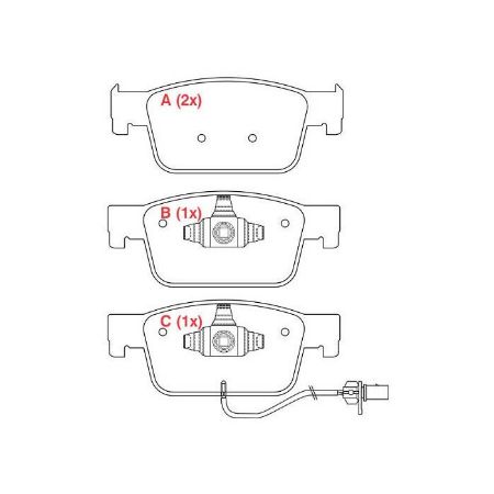 Imagem de Pastilha de Freio Dianteira AUDI A4 /A5 com Sensor - WILLTEC PW1000