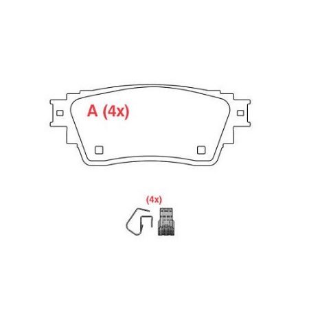 Imagem de Pastilha de Freio Traseira MITSUBISHI ECLIPSE CROSS/OUTLANDER - WILLTEC PW994