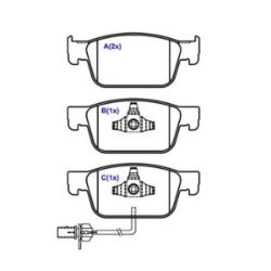 Imagem de Pastilha de Freio Dianteira AUDI A4 /A5 com Sensor - SYL SYL2054