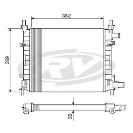 Imagem de Radiador de Água FORD KA sem Ar-condicionado - VISCONDE 12585