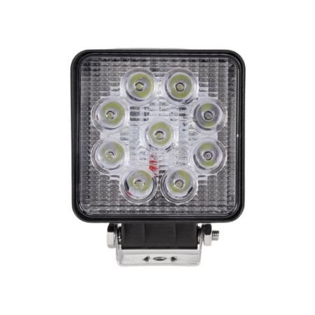 Imagem de Farol Auxiliar Universal Unitário Quadrado 9 Leds 27W - SHOCKLIGHT SLL00002