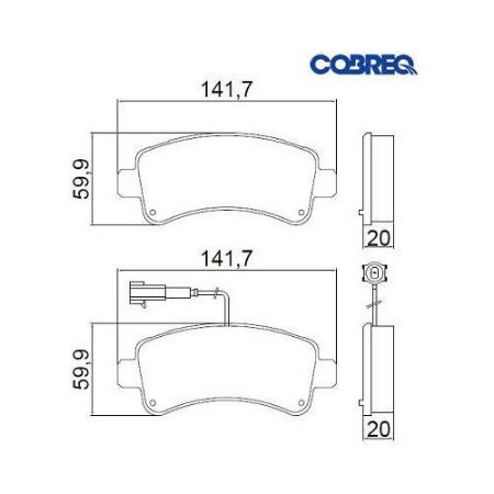 Imagem de Pastilha de Freio Traseira Sistema Brembo - COBREQ N2068