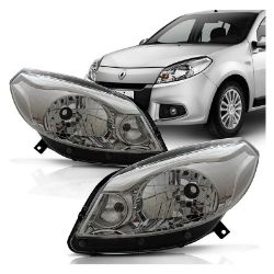 Imagem de Farol Principal RENAULT SANDERO Lado Direito Máscara Cromada - RUFATO 25574