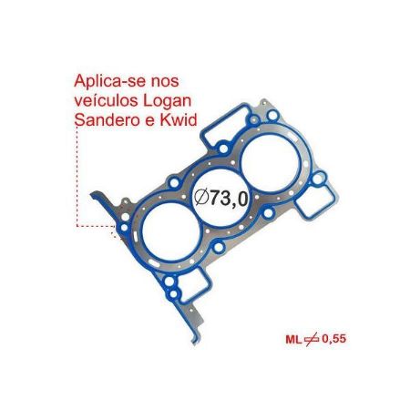 Imagem de Junta do Cabeçote Aço - BASTOS JUNTAS 15158601ML