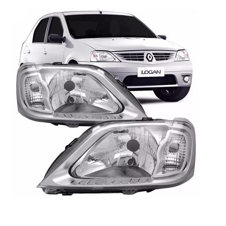 Imagem de Farol Principal RENAULT LOGAN Lado Esquerdo Máscara Cromada - RUFATO 27193