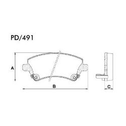 Imagem de Pastilha de Freio Dianteira TOYOTA COROLLA /FIELDER - FRAS-LE PD491