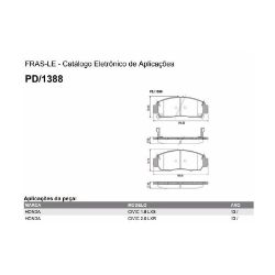 Imagem de Pastilha de Freio Dianteira HONDA ACCORD/CIVIC - FRAS-LE PD1388