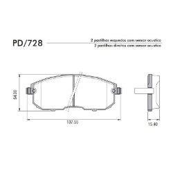 Imagem de Pastilha de Freio Dianteira - FRAS-LE PD728