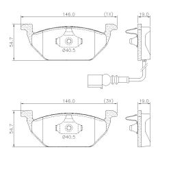 Imagem de Pastilha de Freio Dianteira com Sensor - FRAS-LE PD73B