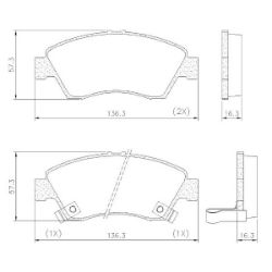 Imagem de Pastilha de Freio Dianteira HONDA CIVIC Sistema Sumitomo - FRAS-LE PD493