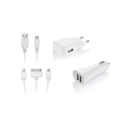 Imagem de Kit Carregador 3 em 1 Micro Usb Ios4 Ios5 - MULTILASER CB068